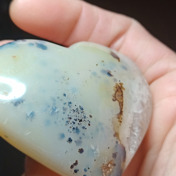 Dendretic Agate Heart - Picture 3 of 10